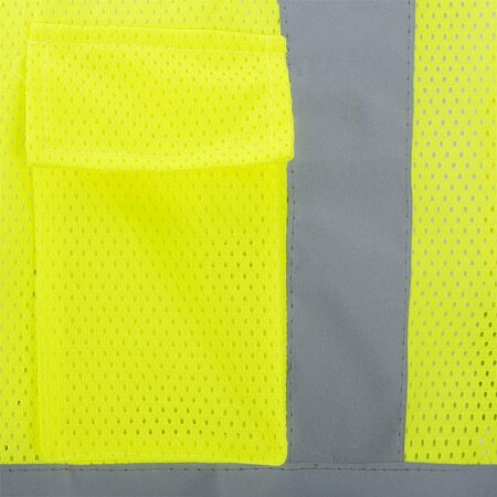 Pioneer Safety Vest, Mesh, Hi-Vis Yellow, 3XL V1060360U-3XL